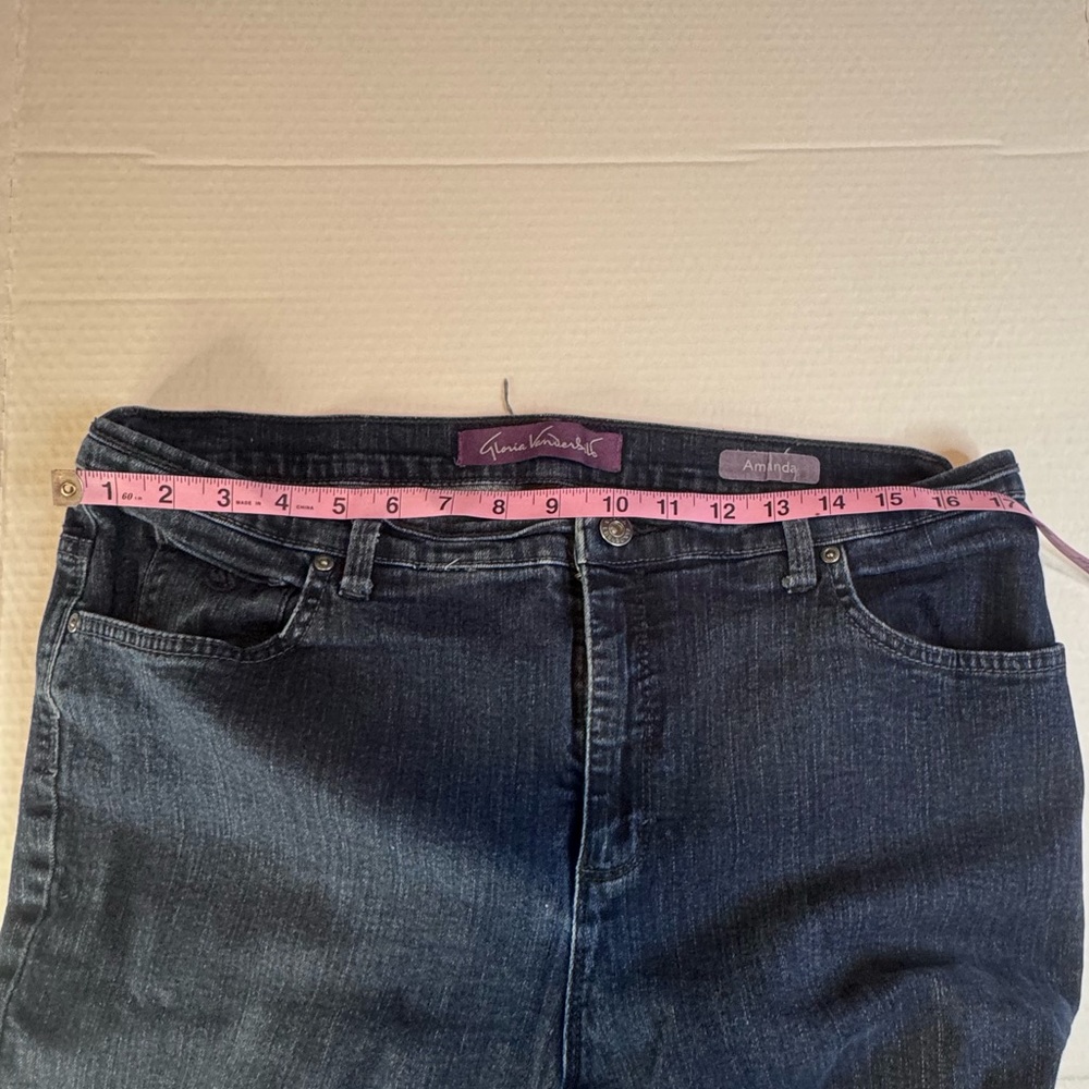 Gloria Vanderbilt Amanda Petite Bootcut Jeans Dark Wash 16P - Picture 7 of 10